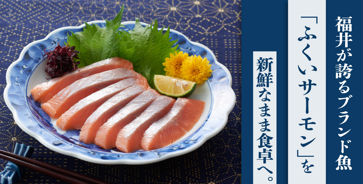 福井が誇るブランド魚「ふくいサーモン」を新鮮なまま食卓へ。