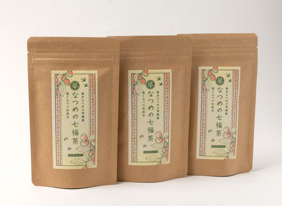 なつめの七福茶カップ用ティーバッグ（2g×10ケ入り）×3袋